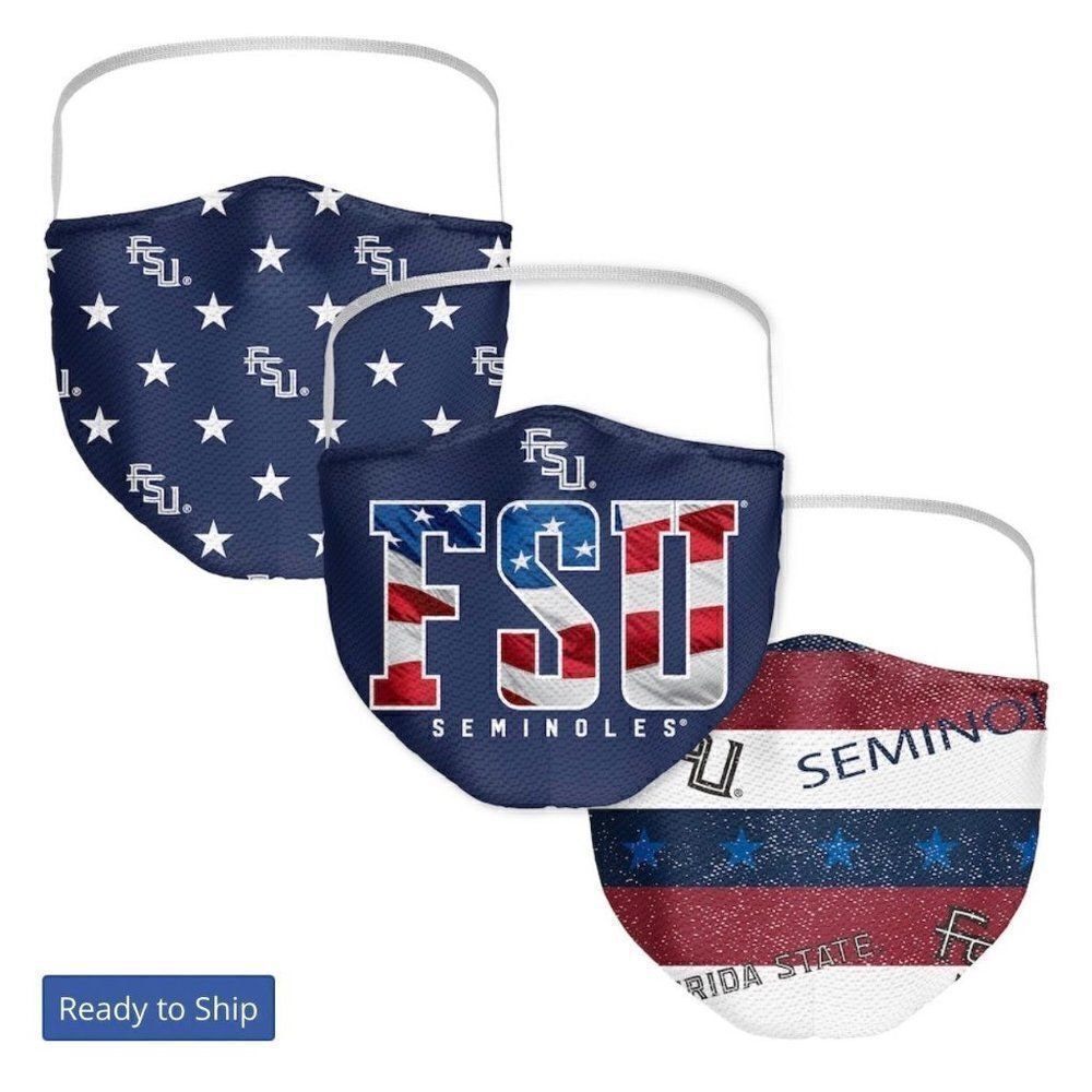 Florida State Seminoles Patriotic Face Covering 3-Pack